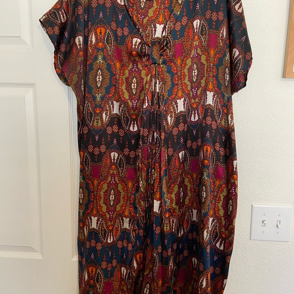 Lane Bryant | Boho Satin Paisley Dress size 26/28